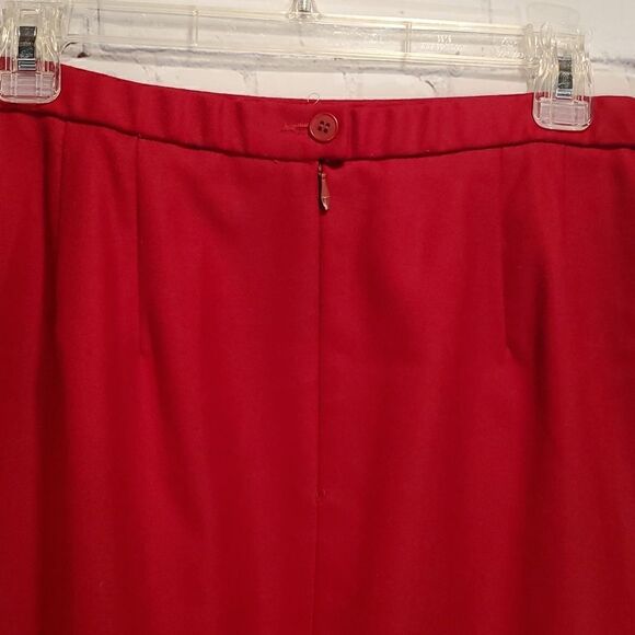 Pendelton Vintage red petite midi skirt in wool - Picture 5 of 7